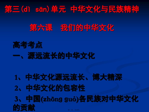 高二政治课件361源远流长的中华文化2新必修3