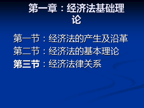 第一章经济法概述 经济法课件