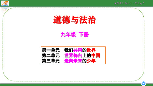 人教版 道德与法治 九年级下册 知识体系复习