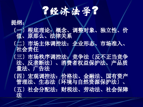 课件经济法学