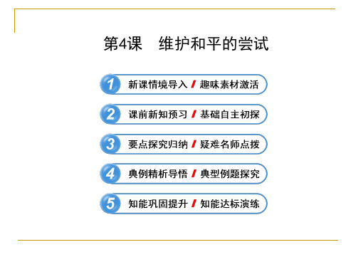 2.4 维护和平的尝试 课件(人教版选修3)