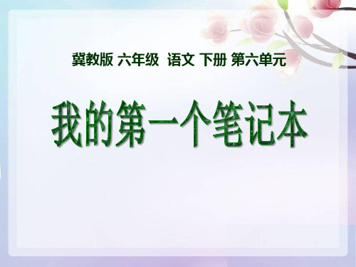 《我的第一个笔记本》PPT课件三