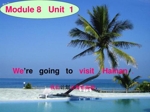 2019Module8Unit1WearegoingtovisitHainan.教育英语