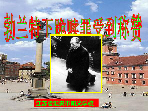 勃兰特下跪赎罪受到称赞ppt4 苏教版