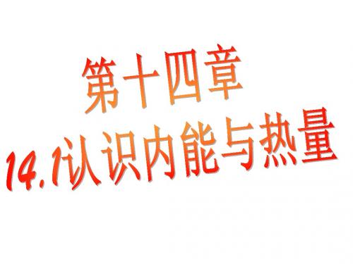 九年级物理第十四章.粤沪版配套课件