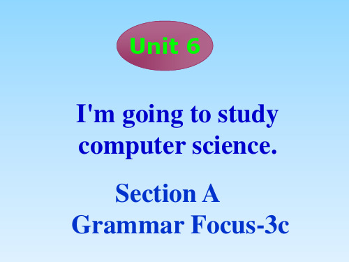 人教新目标八年级英语上册教学课件：Unit 6 Section A Grammar Focus3c