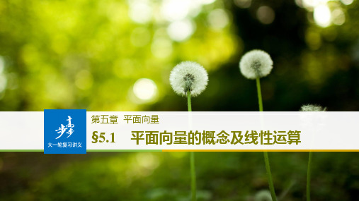 §5.1 平面向量的概念及线性运算