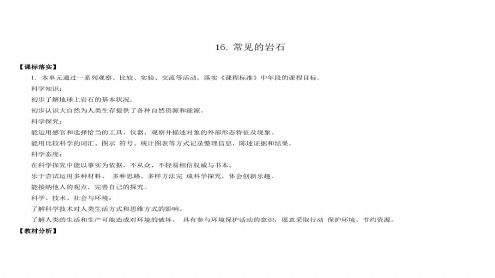 新苏教版四年级上册科学 16.常见岩石精品课件