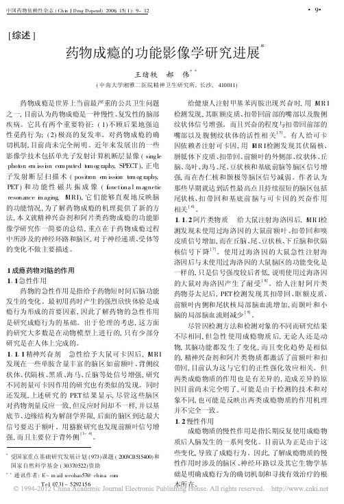 药物成瘾的功能影像学研究进展