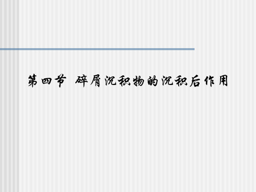 碎屑沉积物(岩)的沉积后作用