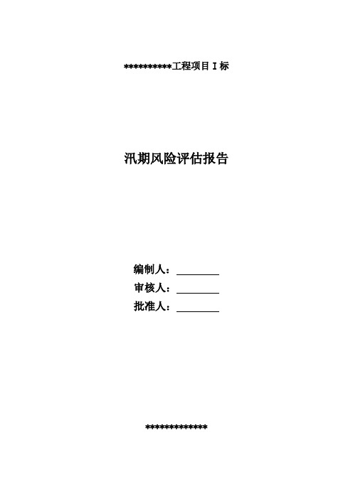 施工场地防汛安全风险评估报告