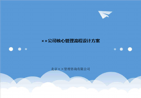 流程管理-某公司核心管理流程设计方案 精品