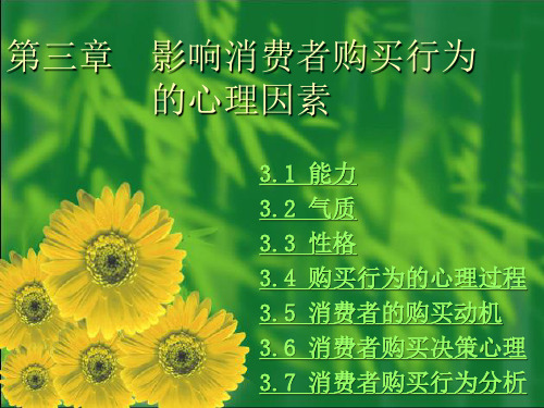 第三章_影响消费者购买行为的心理因素