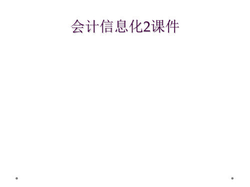 会计信息化2课件