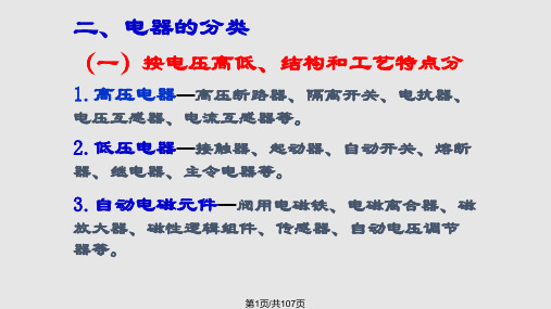电器理论基础知识PPT课件