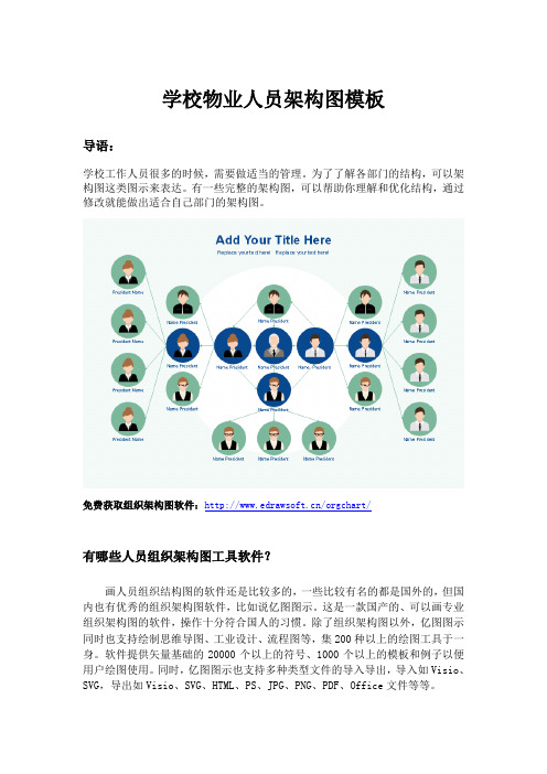 学校物业人员架构图模板