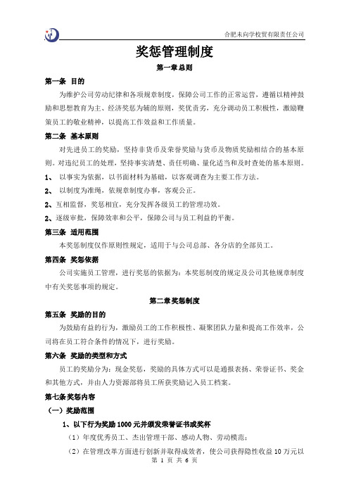 卖场奖惩管理制度