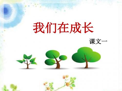 《我们在成长》课件