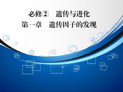 【智慧测评】2015高考生物(人教版)总复习课件：必修2 第1章 第1讲 孟德尔的豌豆杂交实验(一)