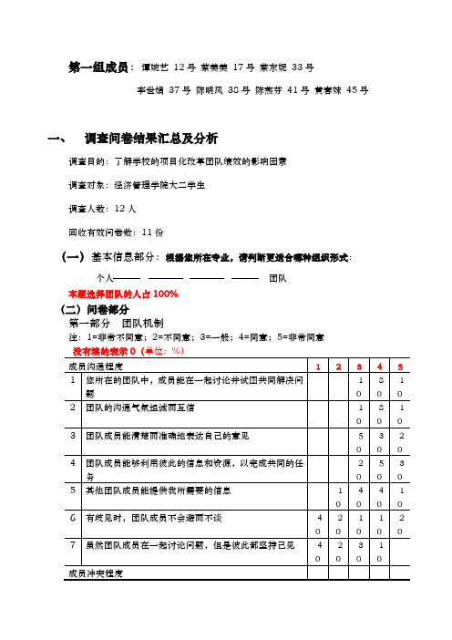 调查问卷结果汇总与考核制度