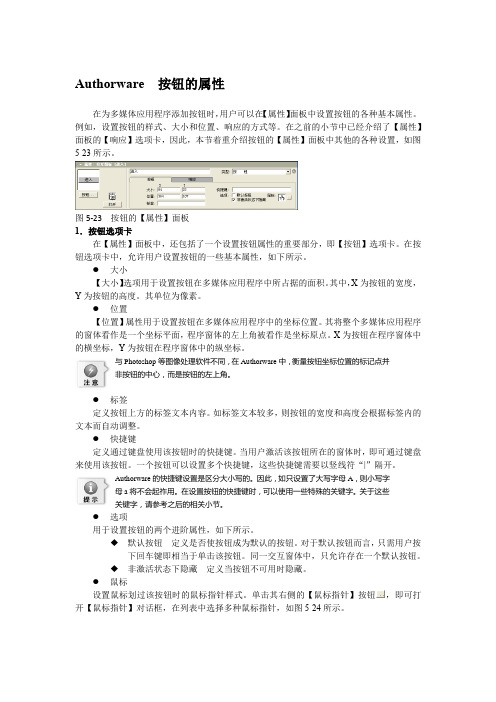 Authorware  按钮的属性