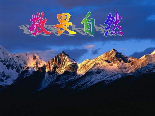 人教版八年级语文下册第三单元第11课《敬畏自然》PPT课件
