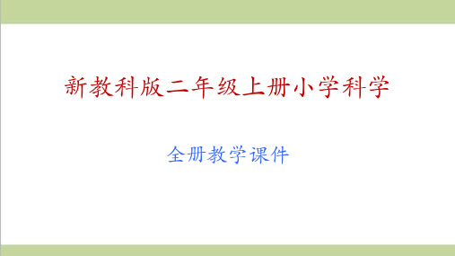 (新教材)教科版二年级上册科学全册教学课件PPT