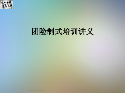 团险制式培训讲义