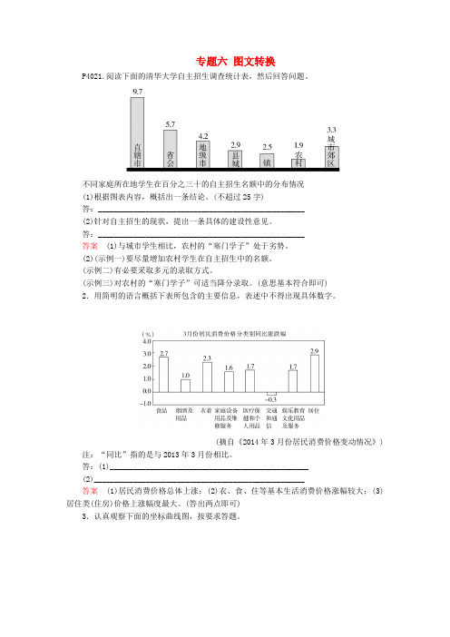 (全国通用)2017版高考语文一轮总复习 第1部分 语言文字运用 专题检测6 图文转换