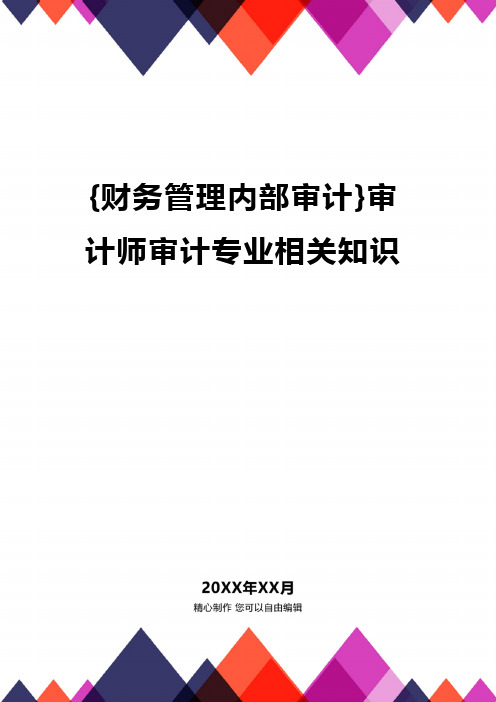 {财务管理内部审计}审计师审计专业相关知识