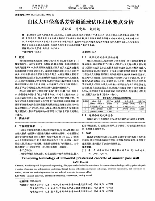 山区大口径高落差管道通球试压扫水要点分析