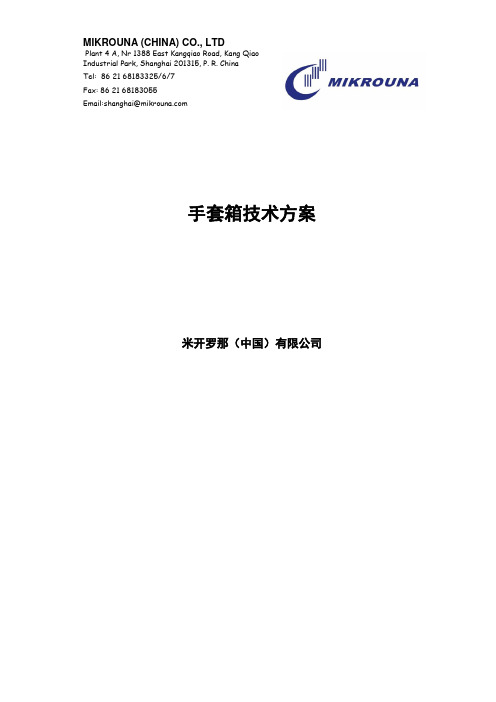 单人手套箱技术方案(新)
