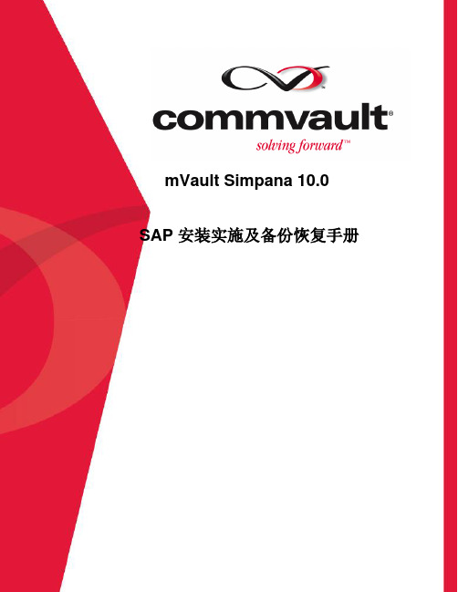 sap实施-CommVault针对SAP的安装实施及备份恢复文档 