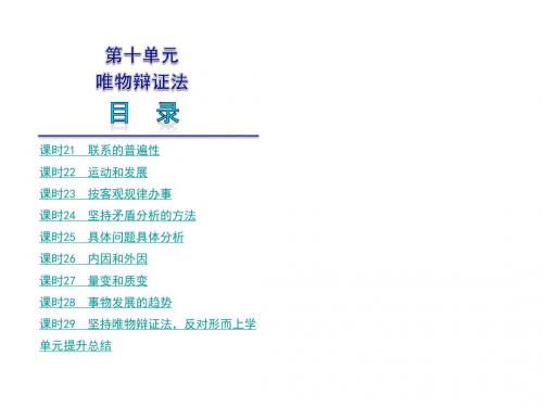 高考政治第一轮复习第10单元唯物辩证法优秀PPT课件 人教课标版