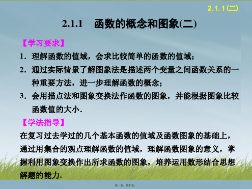 高中数学 第2章 函数2.1.1函数的概念和图象(二)配套课件 苏教版必修1
