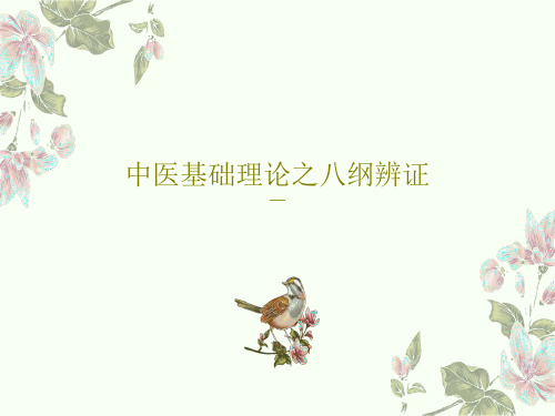 中医基础理论之八纲辨证54页PPT