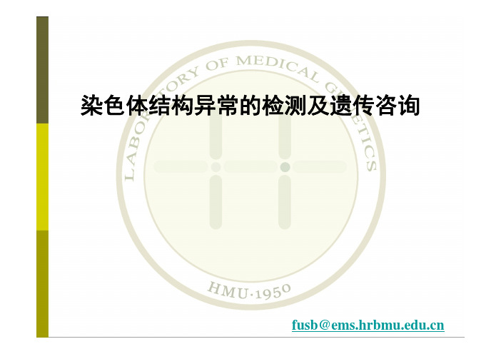 染色体结构异常的检测及遗传咨询