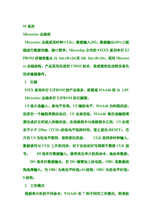 24、25、93系列存储器介绍