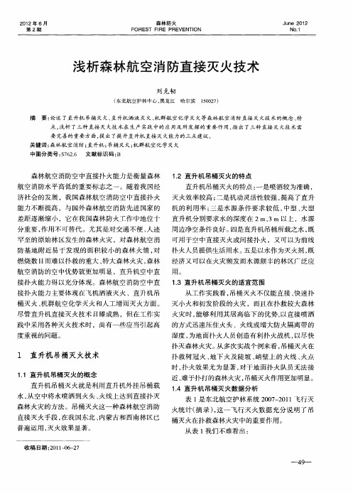 浅析森林航空消防直接灭火技术