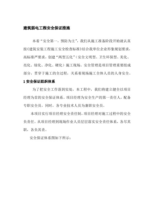 建筑弱电工程安全保证措施