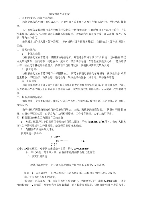 钢板弹簧专业知识