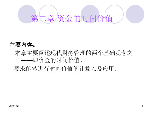 财务管理学第二章资金的时间价值精品PPT课件