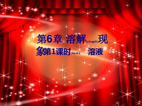 九年级化学下册 第6章 溶解现象(第1课时)溶液课件