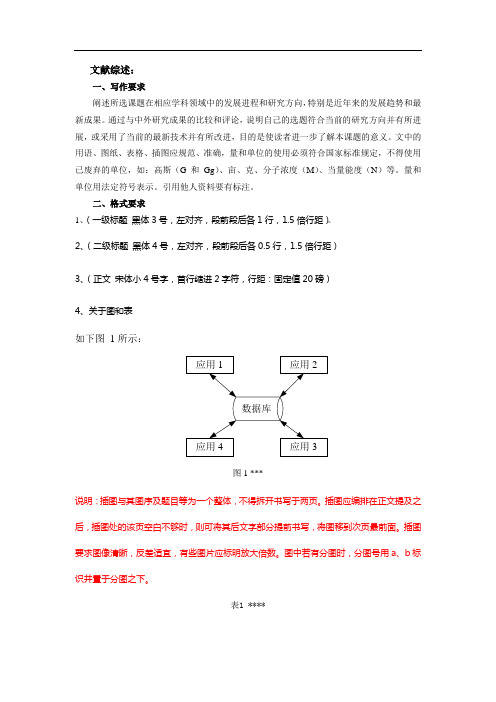 综述撰写规范