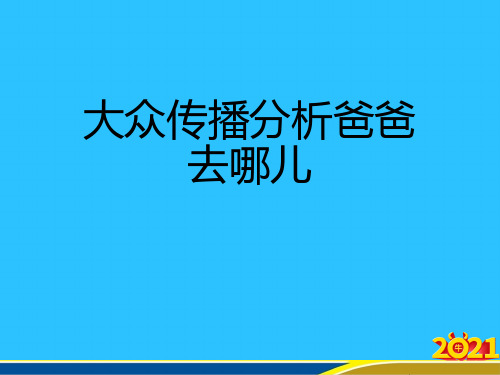 大众传播分析爸爸去哪儿