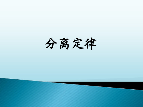 高中生物必修分离定律17页公开课ppt课件