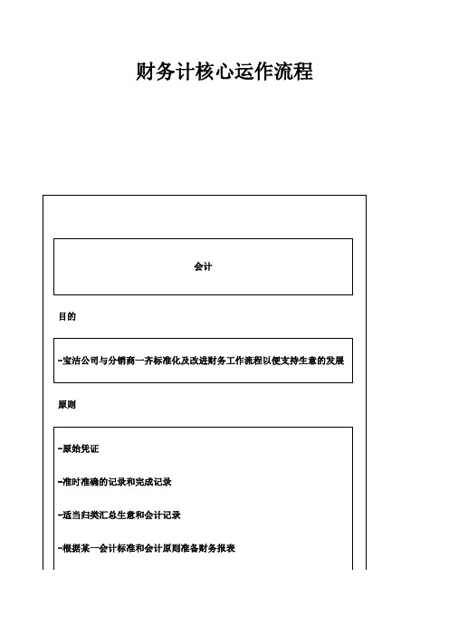 宝洁财务核心运作流程-海尔个流程精华