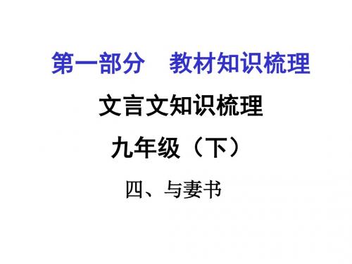 2016届遵义市中考语文复习课件：第一部分   教材知识梳理九年级(下)(8份打包)7