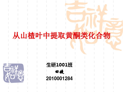 从山楂叶中提取黄酮类化合物