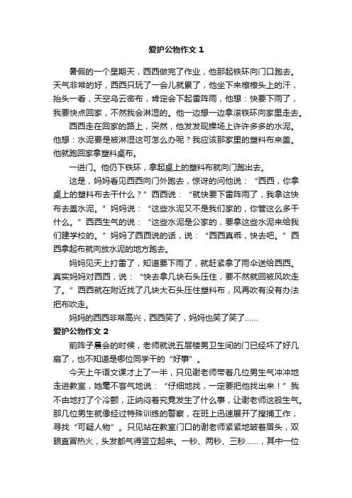 爱护公物作文